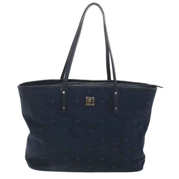 MCM Tote Bag Polyester Navy Auth 38695 - Picture 13 of 16